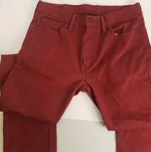Men's Levi 513 32x34 Red / Burgundy